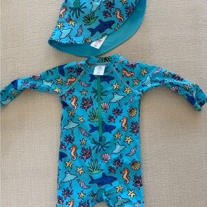 Tucker and Tate Kids Swim Set - Blue Sea Life Design